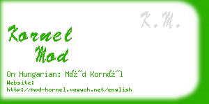 kornel mod business card